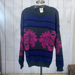 Kinetixx vintage floral oversized sweater size L